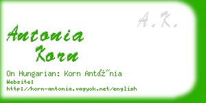 antonia korn business card